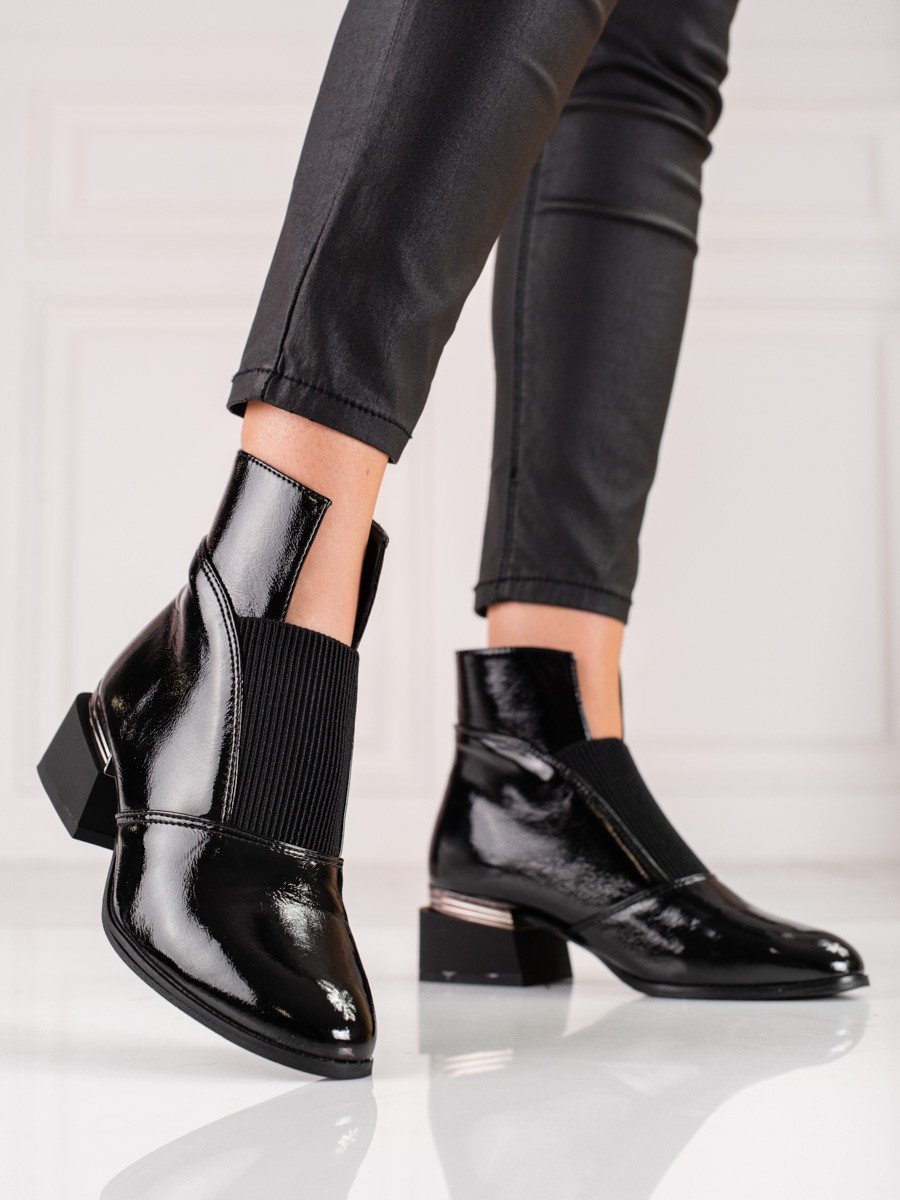 Shelovet Wsuwane botki damskie z wycięciem Shelovet : Rozmiar - 36