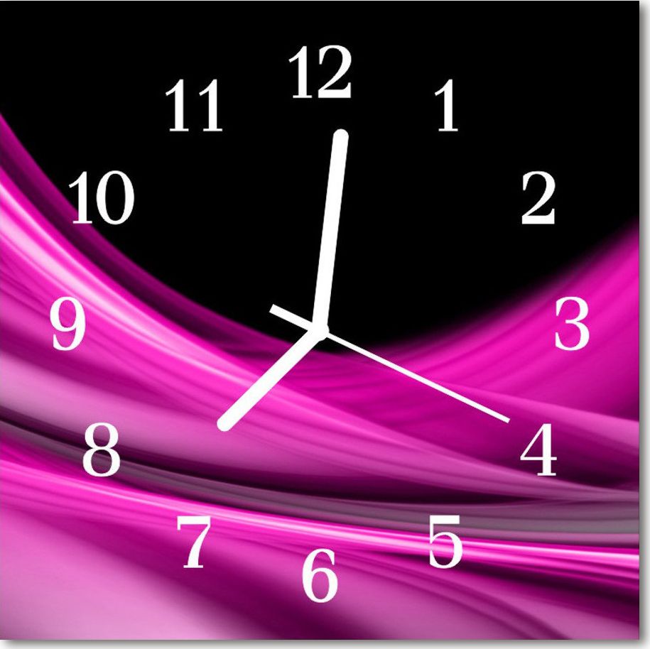 Tulup Zegar szklany ścienny Abstrakcyjne linie Sztuka 30x30 34091814