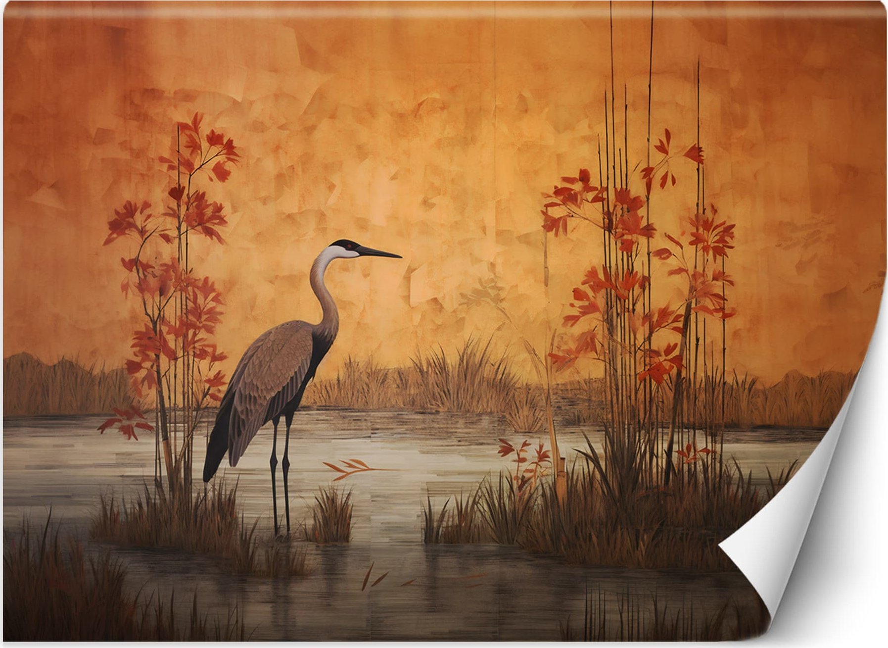 Artgeist Fototapeta, Orientalny żuraw (Rozmiar 400x280)