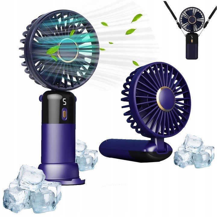 Mały wentylator biurkowy USB 5 trybów Supero Mini Hand Held Fan S02 fioletowy