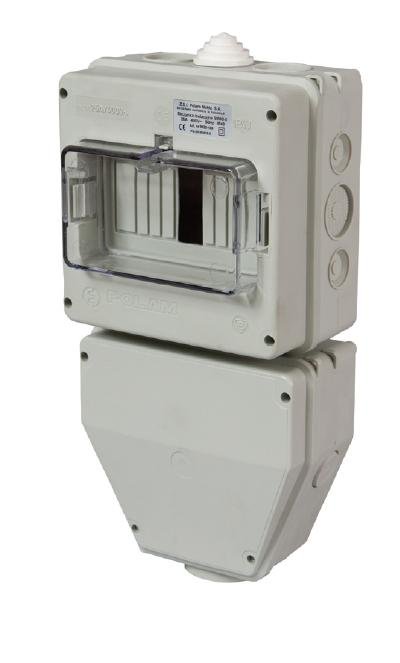 Polam Nakło Skrzynka izolacyjna zabezpieczeniowa SWKI-3 z listwą TH-35 25A 400V IP43 9632-100