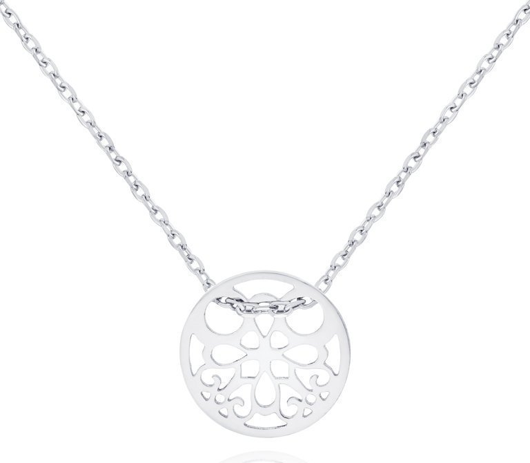 Irbis srebrny naszyjnik celebrytka kółko ażurowe Uniwersalny