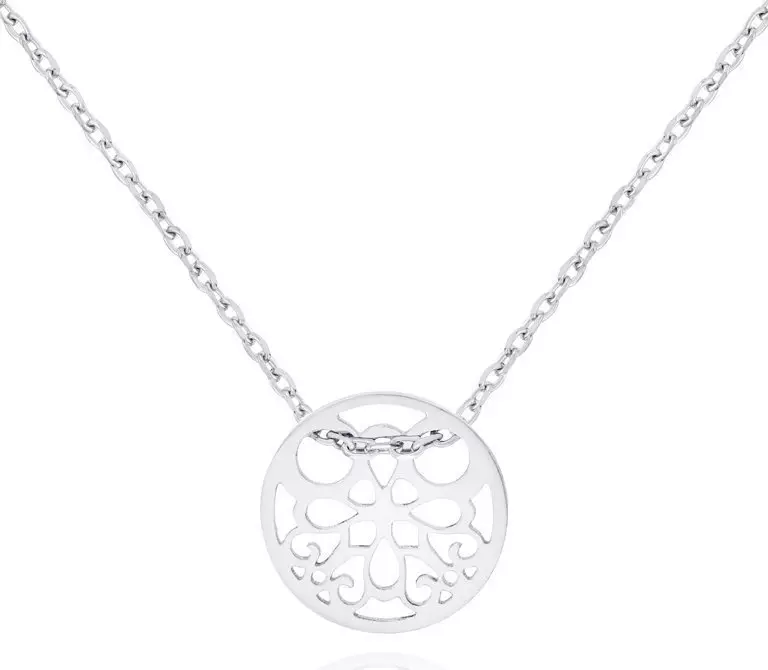 Irbis srebrny naszyjnik celebrytka kółko ażurowe Uniwersalny
