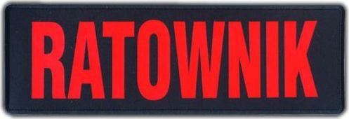 Polska Firma Emblemat RATOWNIK FLUO na rzepie 31 x 10 cm