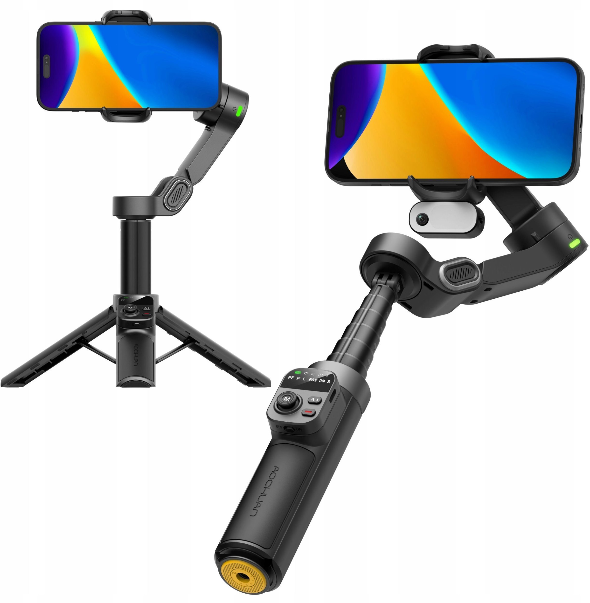 Gimbal Stabilizator Śledzenie Ai Lampa Led Kijek Selfie Na Telefon / Aochuan / Smart X3