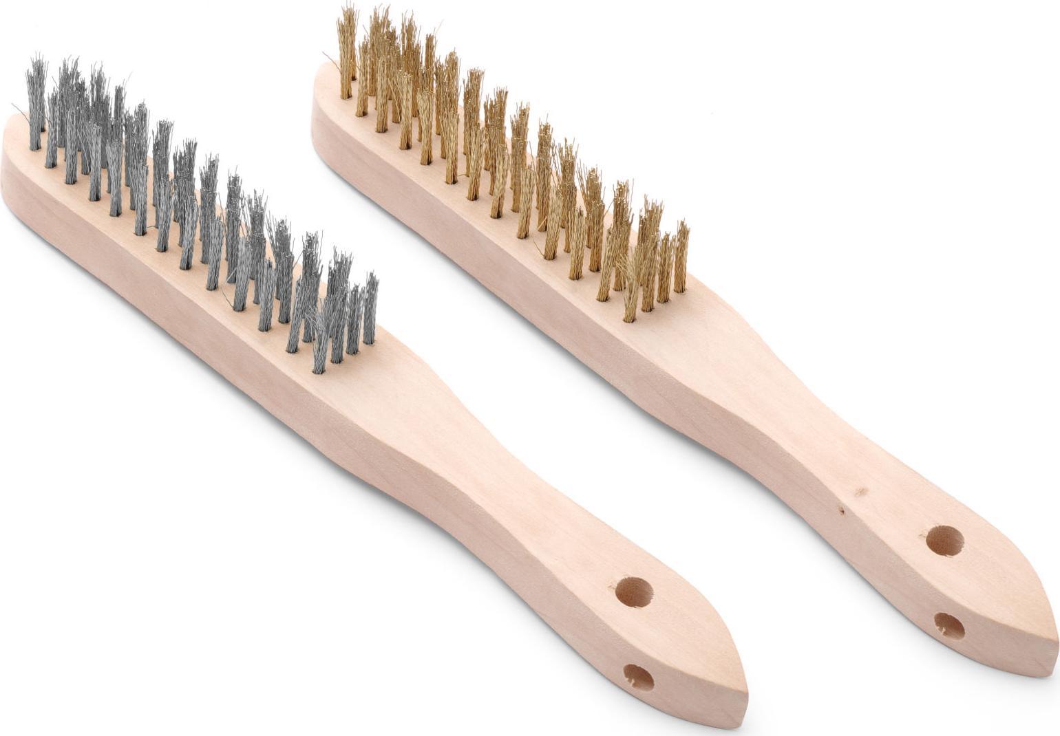 Hendi Szczotka czyścik do grilla rusztu BBQ stalowe i mosiężne włosie ZES. 290 mm