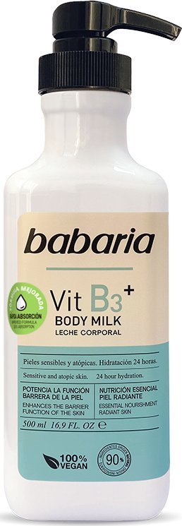 Babaria Body Milk Babaria Vitamin B3 Wegański (500 ml)