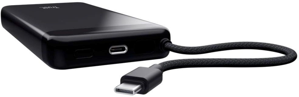 TRUST Powerbanka Fiera, 20000 mAh, S kabelem, 2x USB-C, černá