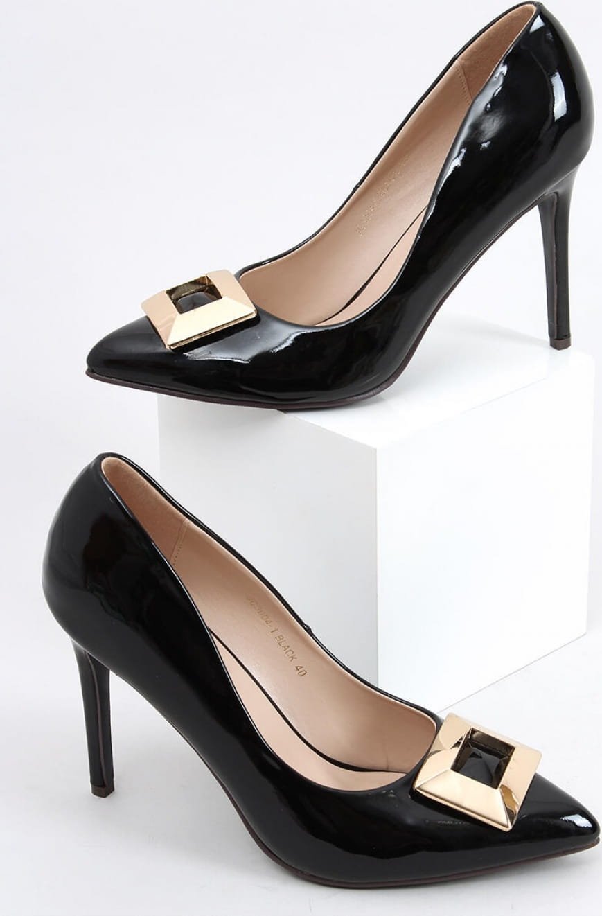 Inello Szpilki lakierowane MARGARET BLACK