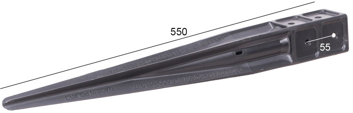 Kotwa wbijana kompozyt 5x5x55 do słupów ogrodzeniowych