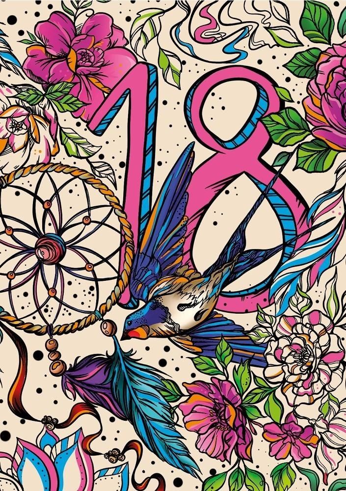 HENRY Karnet A5 Neon 18 Dziewczyna