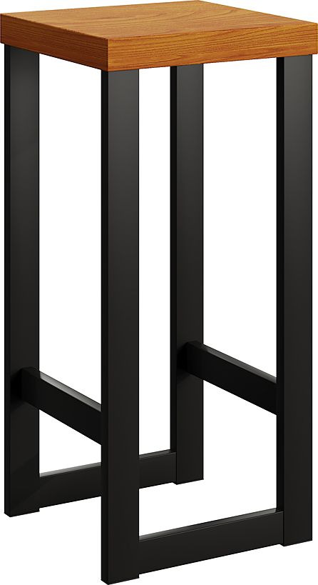 Elior Czarny drewniany hoker Pedros 3X - 4 kolory Dąb