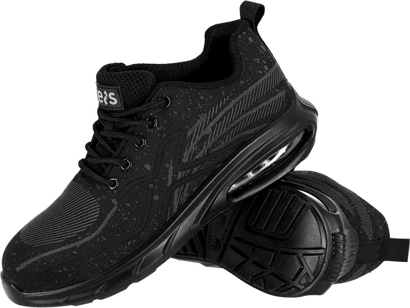 BRIMPULSE S1 PL SR FO - Buty bezpieczne podnosek podeszwa olejoodporna poduszka powietrzna antyelektrostatyczne antypoślizgowe - czarno-czarny 46