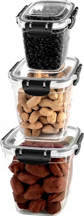 Kpl pojemników kwadratowych MASTER 3 cz. 575,1075,1900 ml