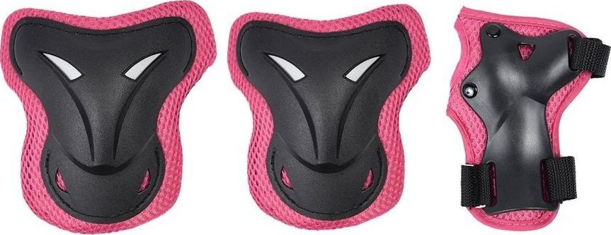 SMJ sport Ochraniacze zestaw BS-P003 czarno/różowe r. S