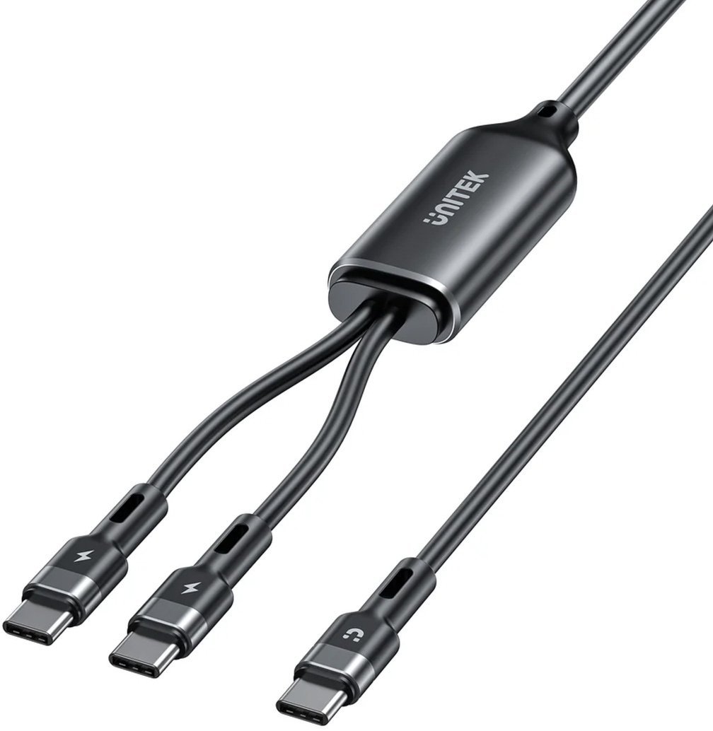Kabel USB Unitek USB-C - 2x USB-C 1.8 m Czarny (Unitek)