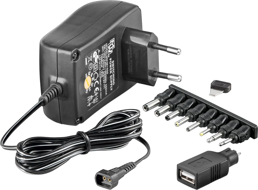 MicroConnect 3-12V Univ. Power Supply (PETRAVEL30)