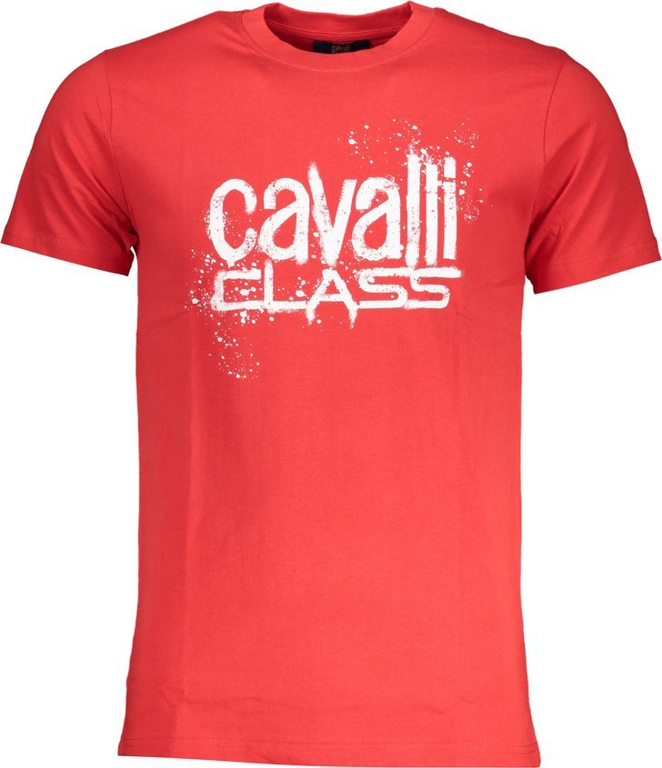 Cavalli Class T-SHIRT MĘSKI Z KRÓTKIM RĘKAWEM KLASY CAVALLI CZERWONY L