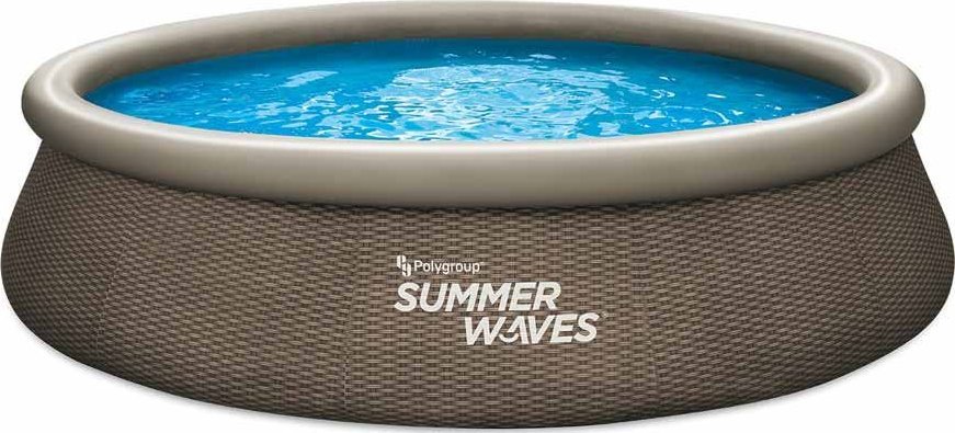 Lifetime Szybki basen nadmuchiwany basen okrągły Rattan w kolorze brązowym 396x84 cm