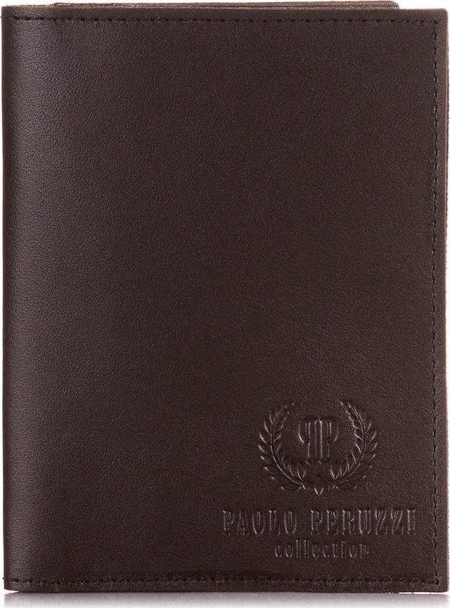 Paolo Peruzzi Portfel męski brązowy PAOLO PERUZZI cienki SLIM CR-01-BR