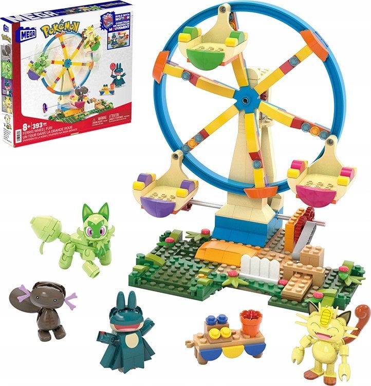 Mattel MEGA MEGA Pokémon Fun on the Ferris Wheel, Construction Toy