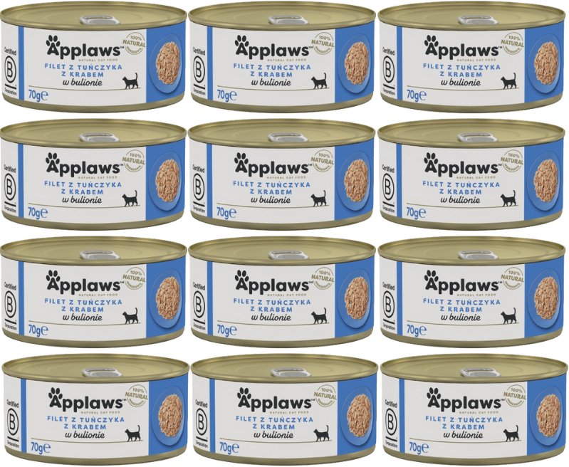 Applaws Cat Tuńczyk z krabem 12x70g PUSZKA