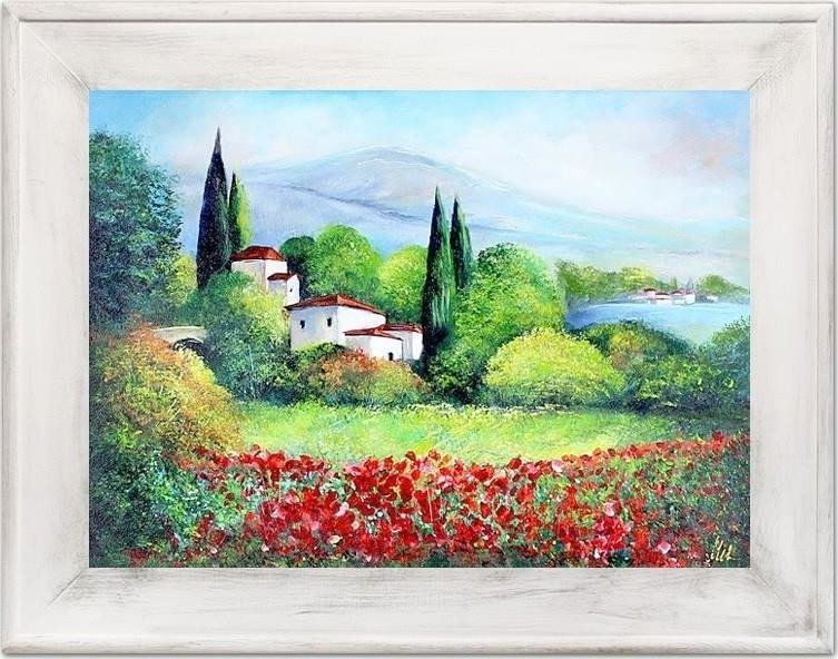 GO-BI Obraz "Architektura" ręcznie malowany 72x92cm