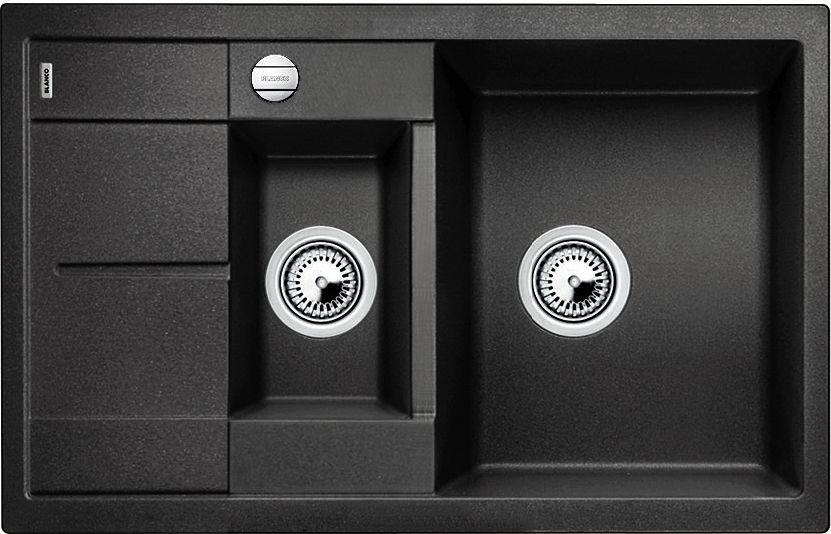 Zlewozmywak Blanco Metra 6 S Compact Silgranit PuraDur Antracyt odwracalny, korek auto.