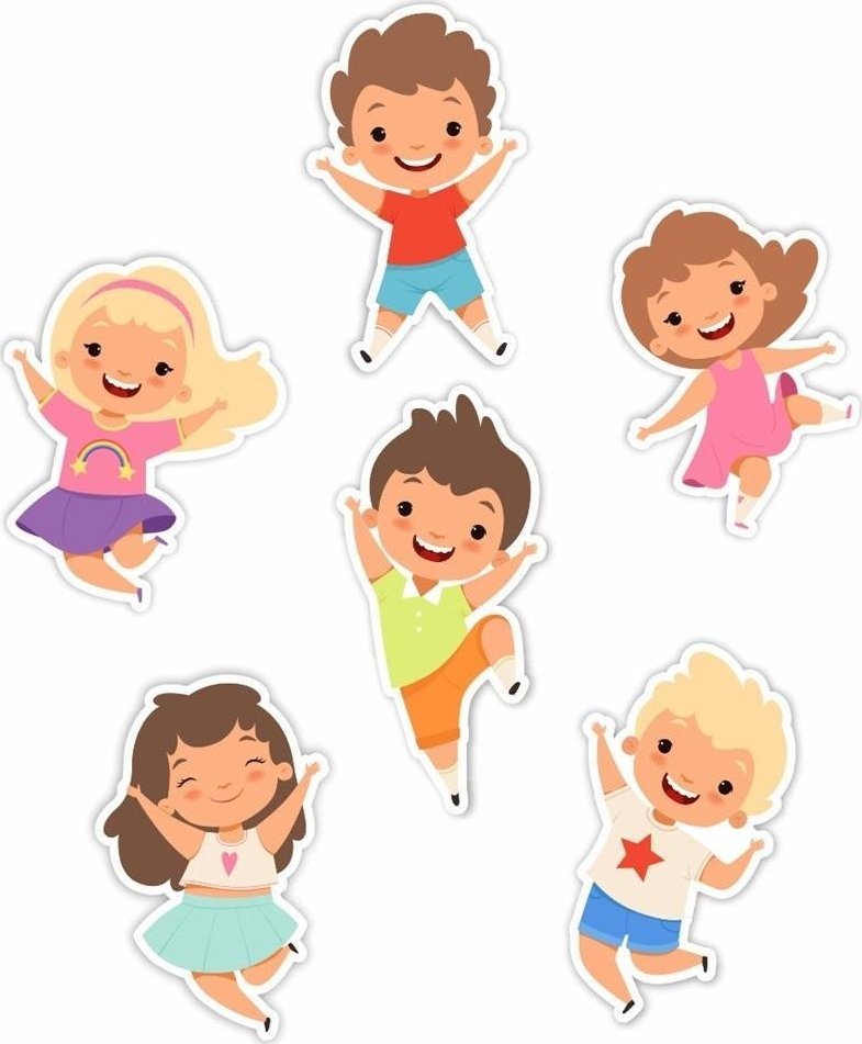 LearnHow Dekoracje okienne dwustronne - Wesołe dzieci 6szt