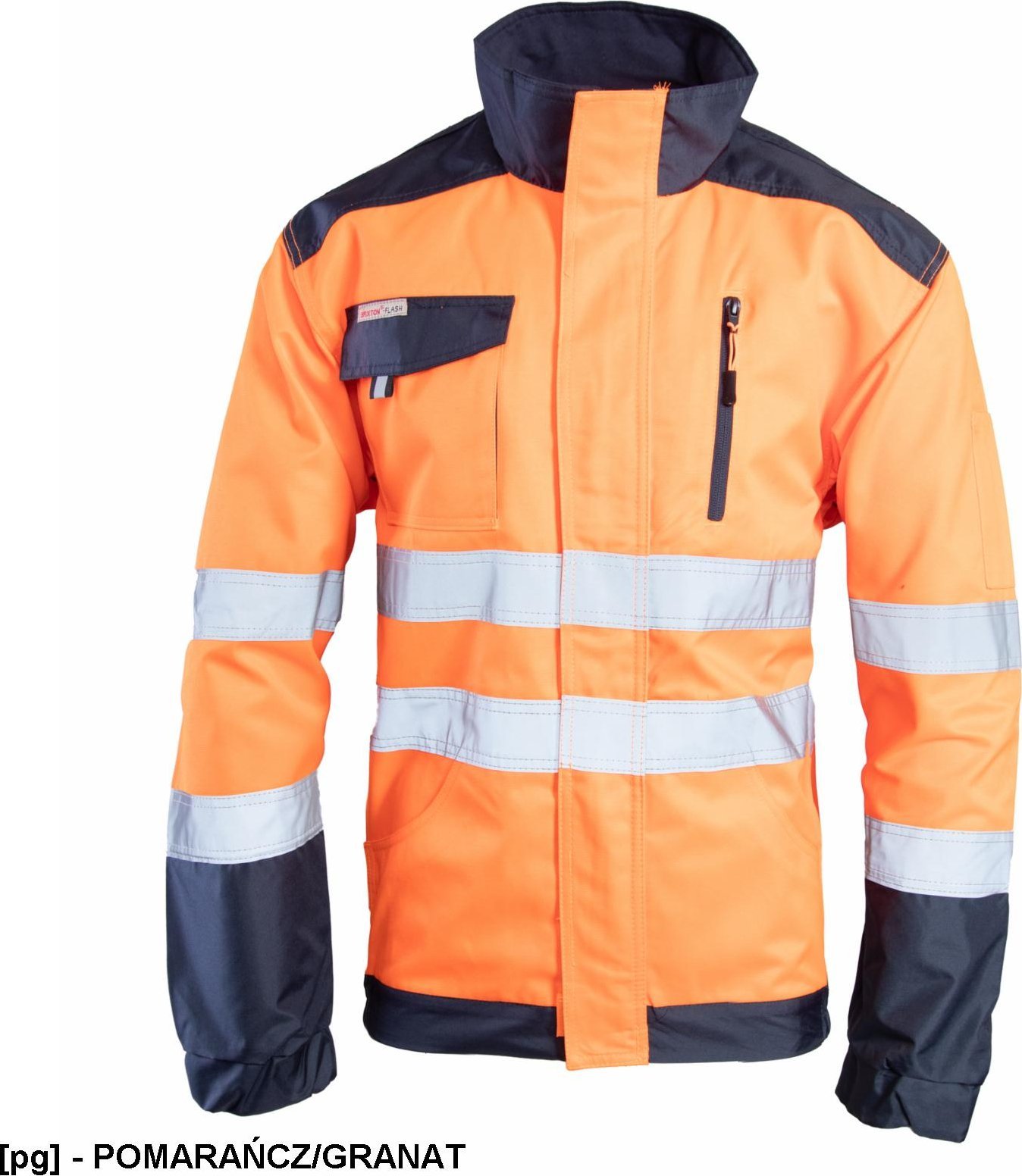 Polstar AFBL - BLUZA WSTAWKA/GRANAT KAT.II KL. 2, 260 g/m2 - pomarańcz/granat 53