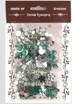 Zestaw kamyczków zielonych 35g