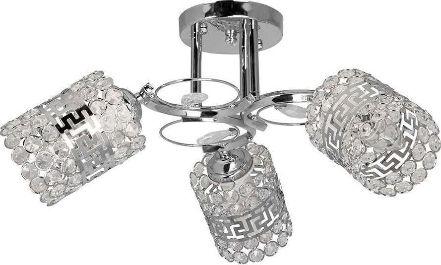 Lampa sufitowa VEN Regulowana LAMPA sufitowa VEN W-N 1916/3 metalowa OPRAWA crystal glamour kryształki chrom przezroczyste