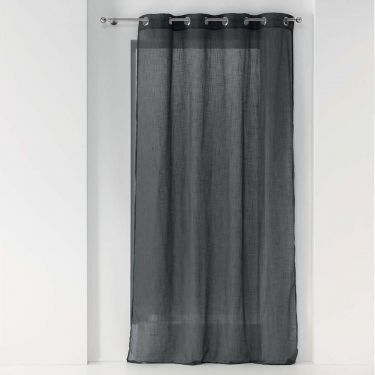 Douceur d`Interieur FIRANA - Zazy Linen Effect Dark Grey 140x280