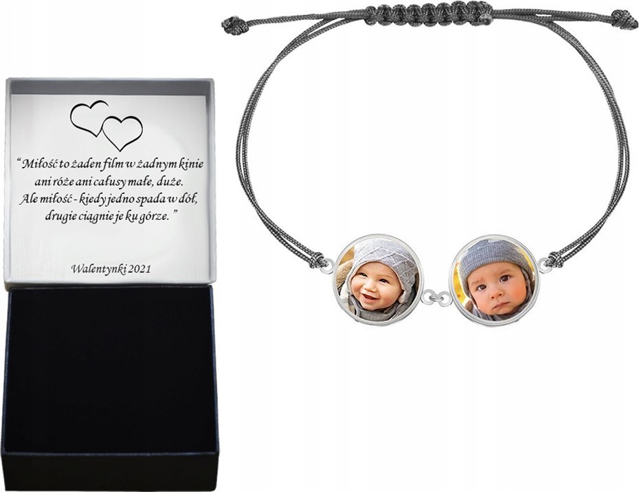 Radziszewska Jewellery Bransoletka Srebrna ze Zdjęciami 925 Zdjęcie GRAWER DEDYKACJA GRATIS