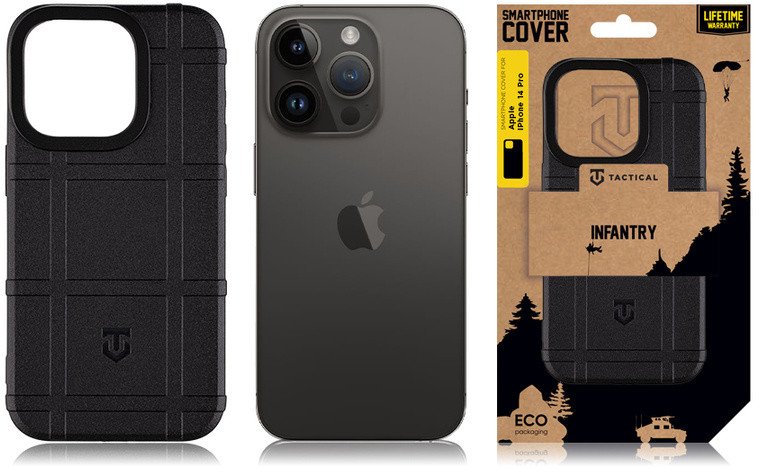 Tactical Infantry Cover for Apple iPhone 14 Pro Black standard