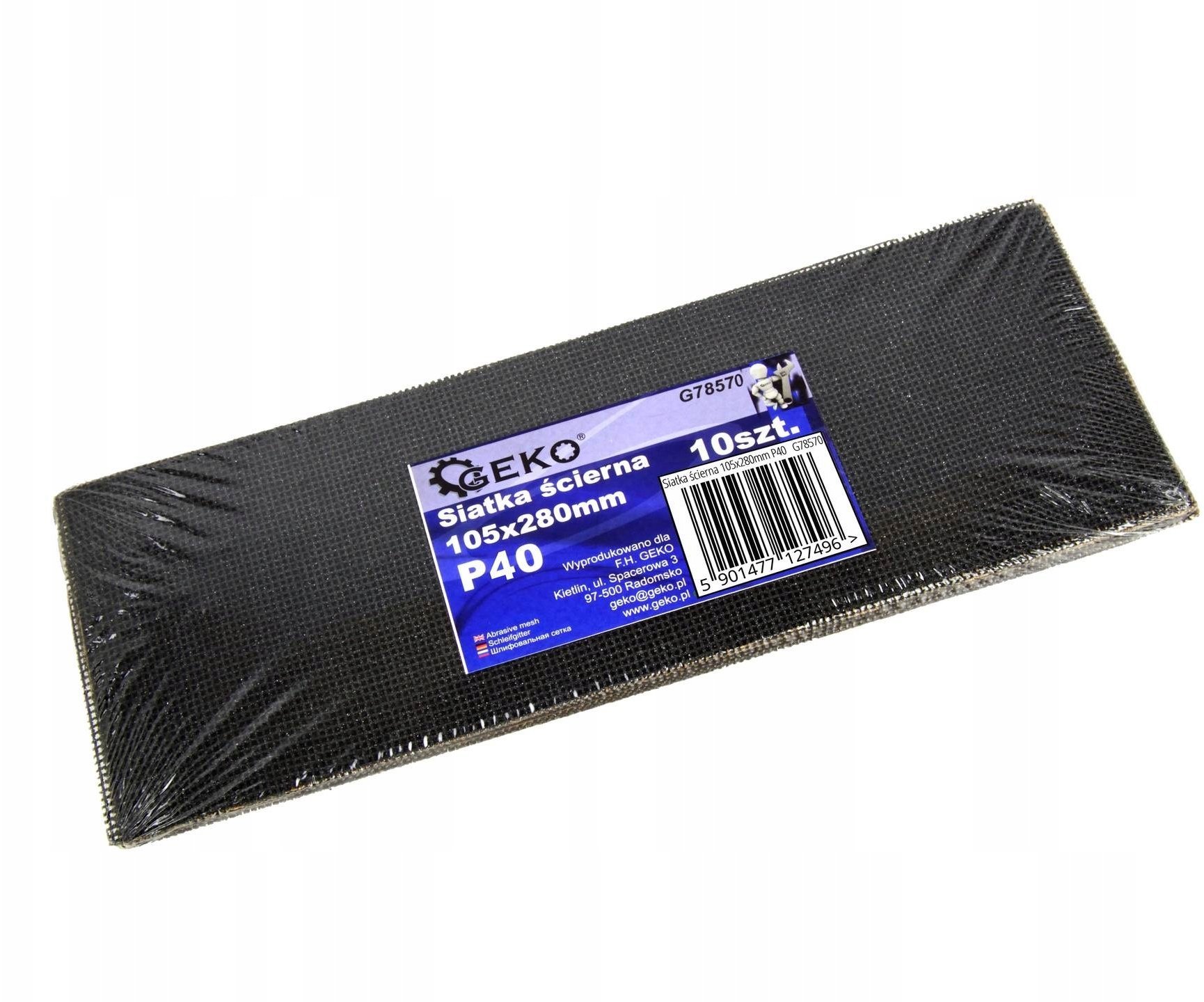Geko Siatka ścierna 105x280mm P40 (10/1000)