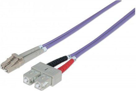 Intellinet Network Solutions Kabel światłowodowy LC - SC 2m Fioletowy (750929)