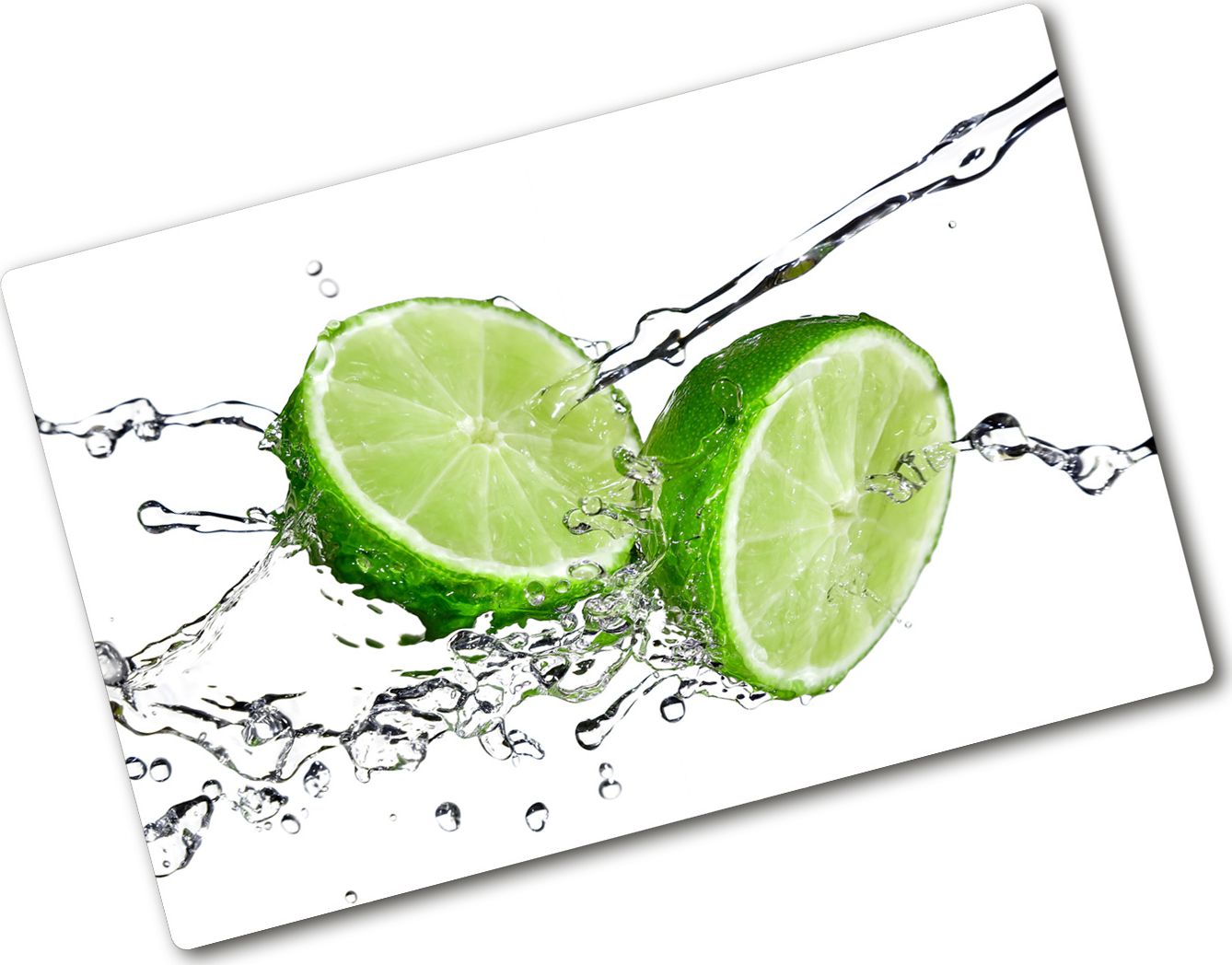 Deska do krojenia Tulup szklana Limonki i woda 16 80x52cm