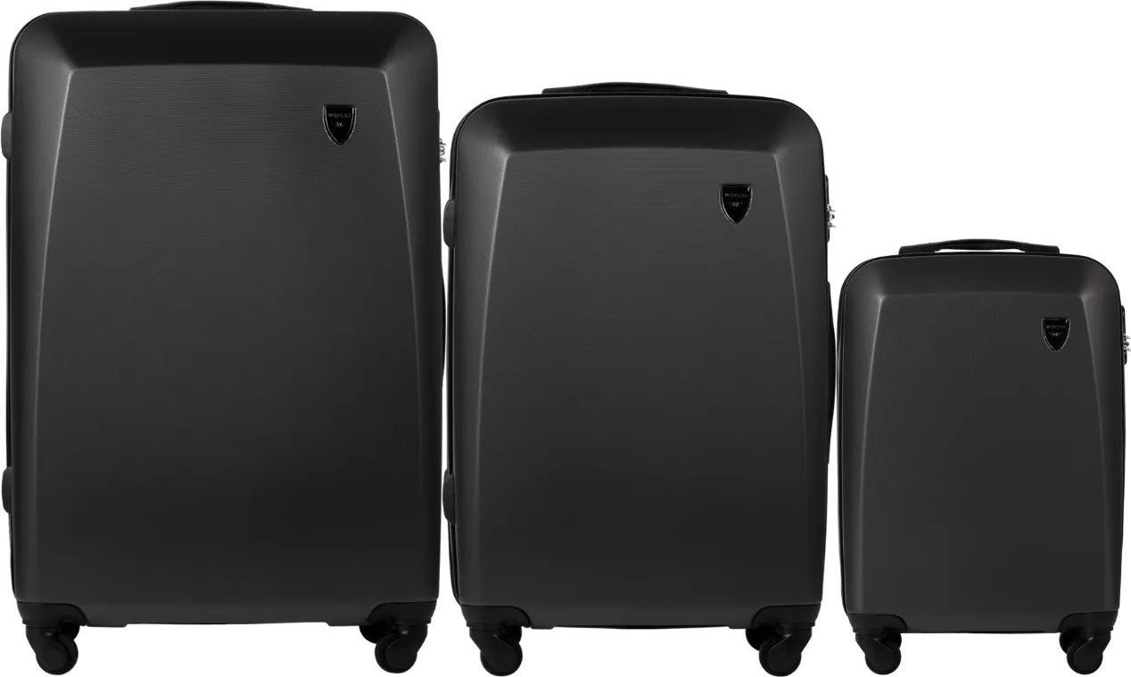 Wings Wings 0125 Zestaw 3 walizek podróżnych z ABS L,M,S ciemnoszare