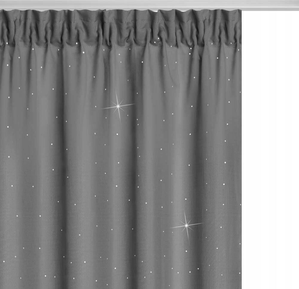 Paulina Łukjaniuk Zasłona 140 x 250 Dekoracyjna Crystal Taśma Grafit