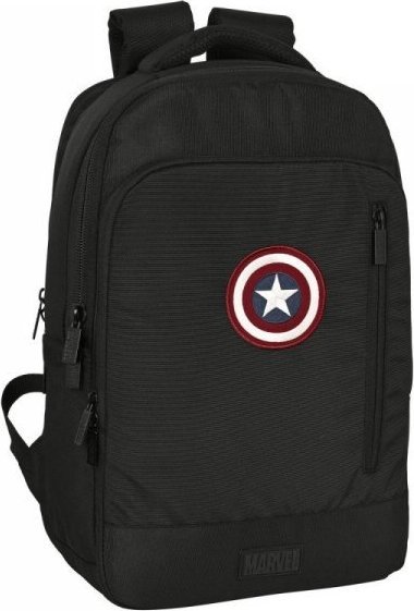 Plecak Capitán América Plecak na laptopa i tableta z wyjściem USB Capitn Amrica Czarny