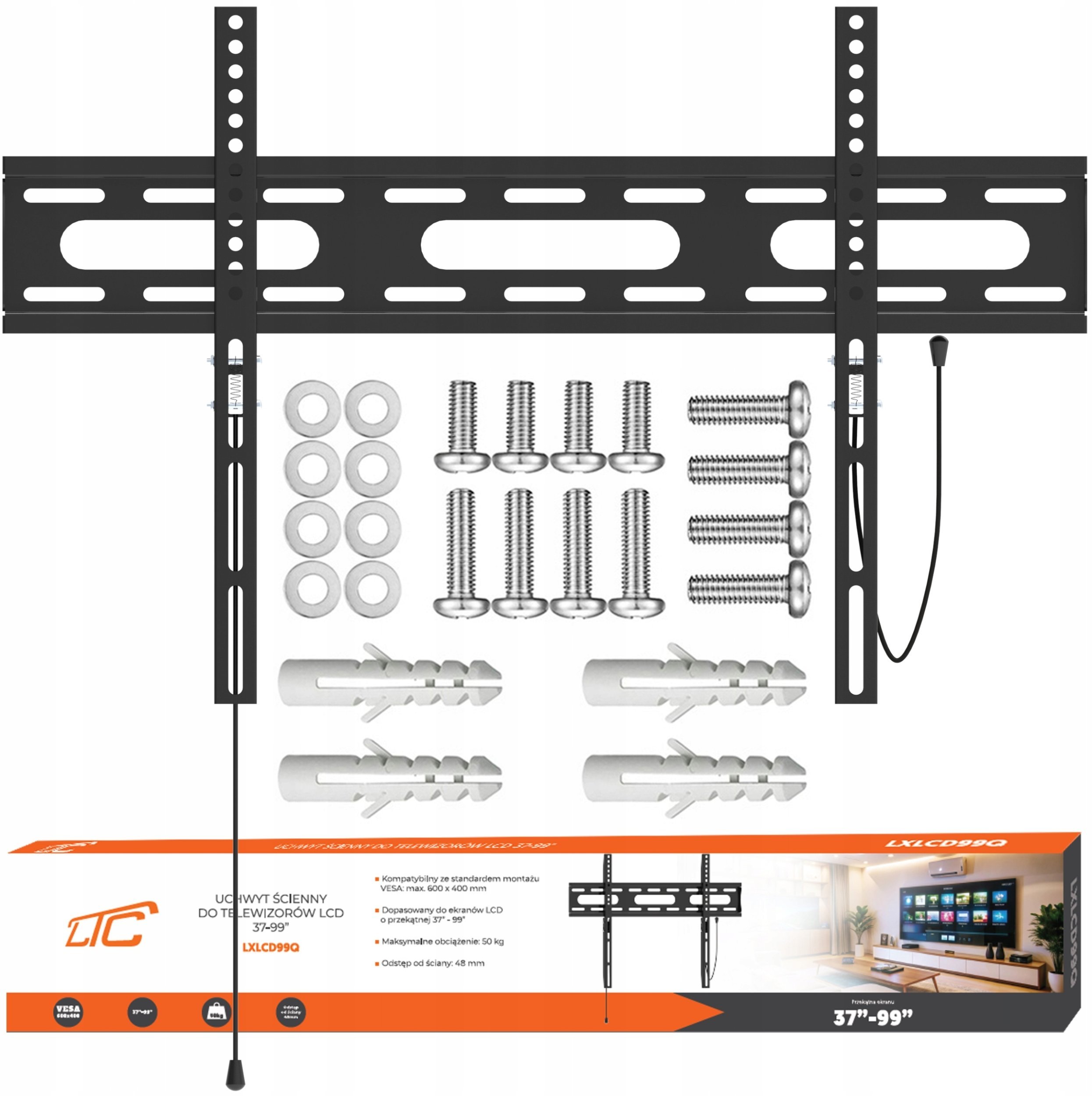Uchwyt ści.do LCD 37-99"