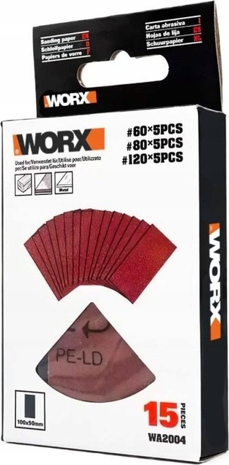 Worx Papiery szlifierskie oscylacja WORX WA2004 15szt.