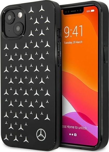 Mercedes Mercedes MEHCP13MESPBK iPhone 13 6,1" czarny/black hardcase Silver Stars Pattern