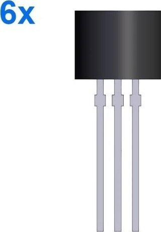 6 x Tranzystor S9014 TO-92