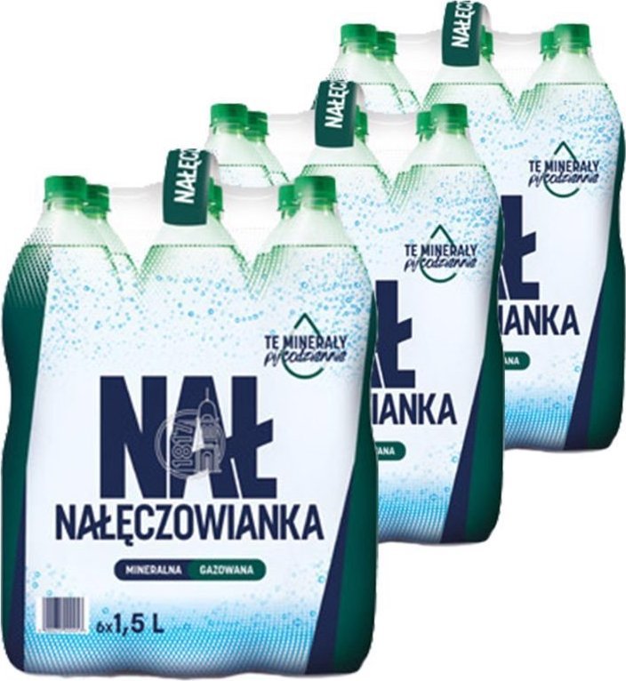Woda Nałęczowianka Nałęczowianka Naturalna woda mineralna gazowana 1,5 l x 18 sztuk