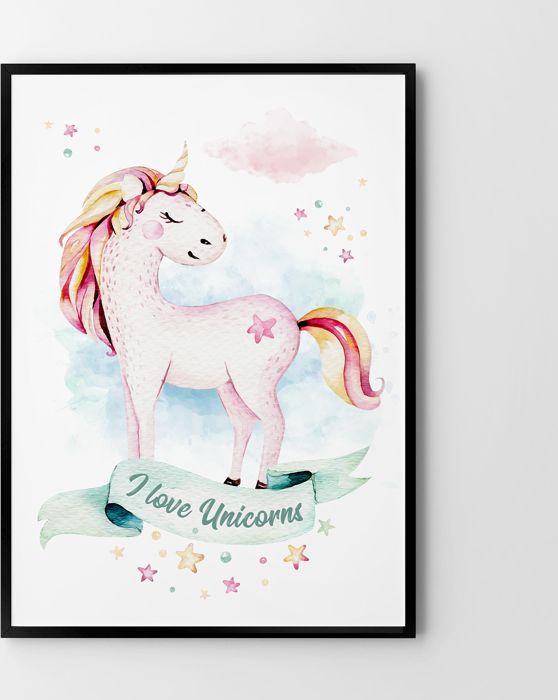 Hog Studio Plakat Jednorożec (61x91cm)