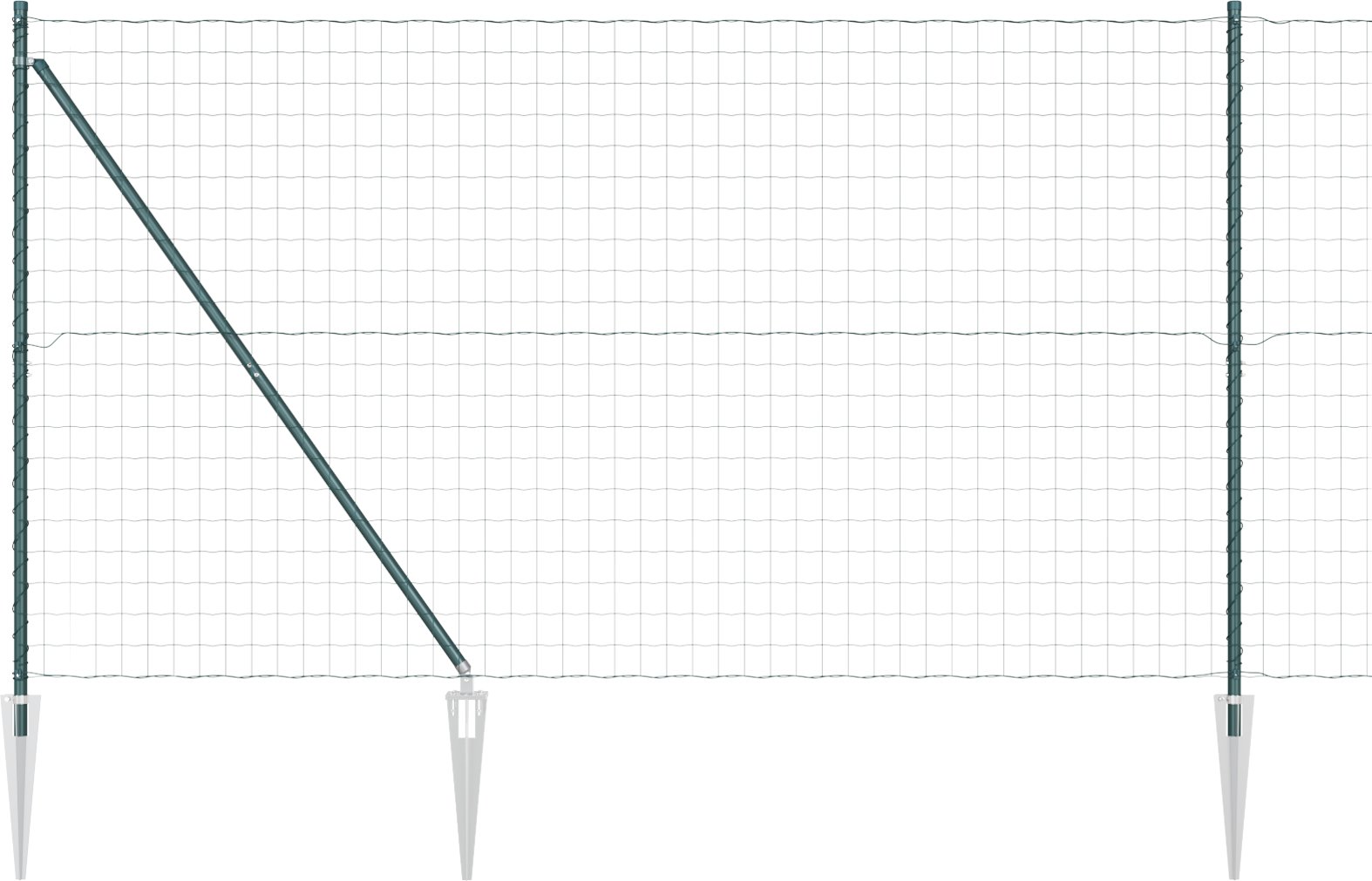 vidaXL Euro Fence Zestaw 2 Zielony Stal ocynkowana Duży Trwały