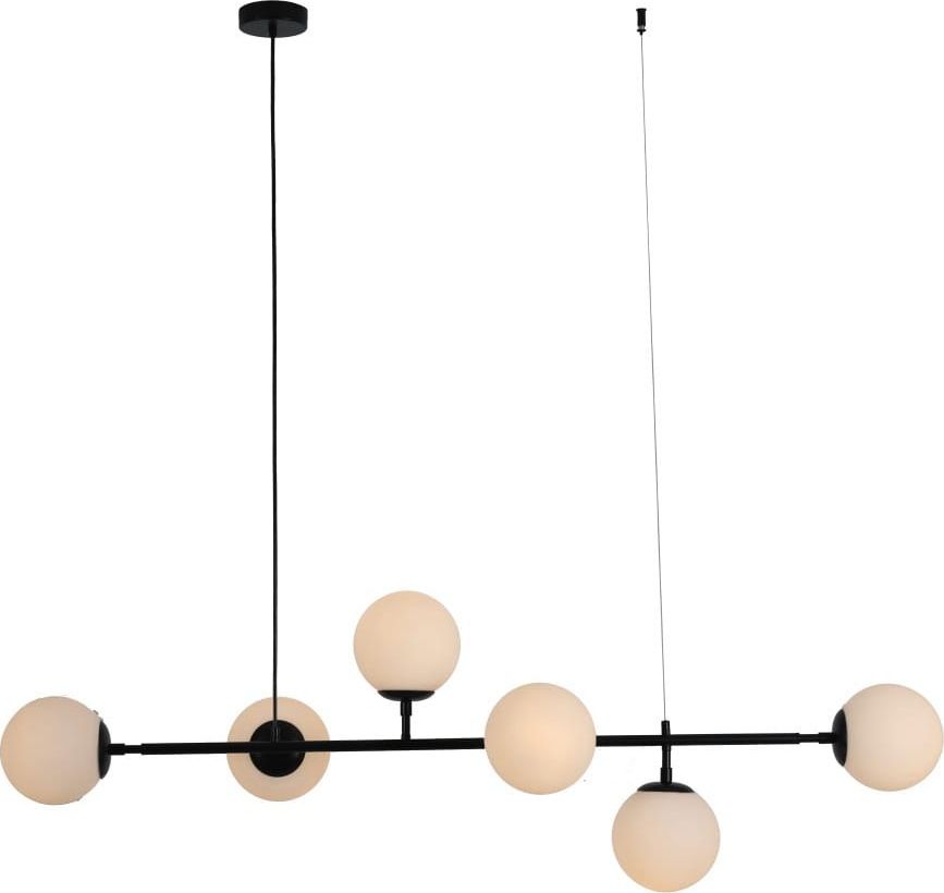 Lampa wisząca Light Prestige Alisa lampa wisząca czarna białe kulki LP-005/6P BK/WH