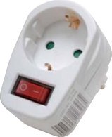 Vivanco Schuko adapter with switch (22396)